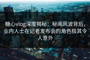 糖心vlog深度揭秘：秘闻风波背后，业内人士在记者发布会的角色极其令人意外